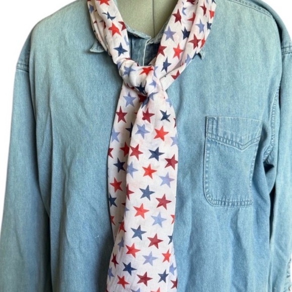 Patriotic Scarfs-Set of 3- Ice Cream/Stars/ 4th of July- 60”L x 12”W- Polyester - Picture 2 of 11